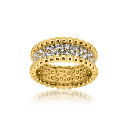 Messing Finger Ring, gold plated, uniseks & verschillende grootte voor keus & micro pave zirconia, Maat:6-10, Verkocht door PC