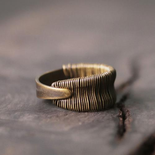 Anillo de dedo de latón, metal, Joyería & para mujer, Wide:10mm, Vendido por UD