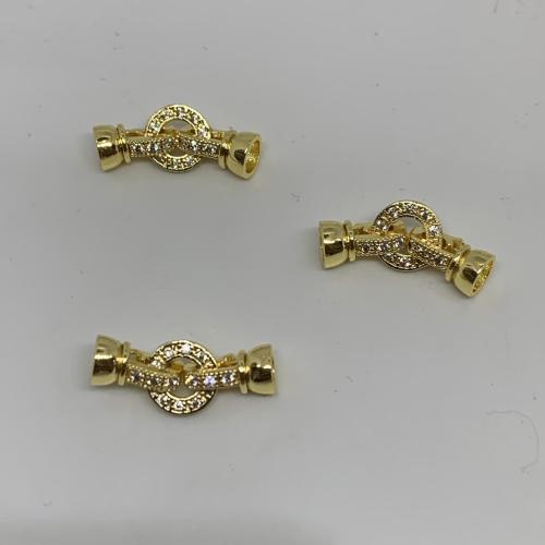 المشابك مجوهرات النحاس, ديي & الصغرى تمهيد زركون, المزيد من الألوان للاختيار, 8x20mm, تقريبا 5أجهزة الكمبيوتر/حقيبة, تباع بواسطة حقيبة