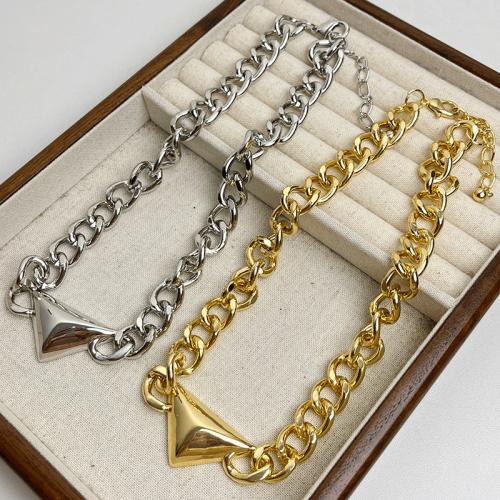 Zinc Alloy Jewelry Necklace with 9cm extender chain Triangle fashion jewelry & for woman Length Approx 45 cm Sold By PC