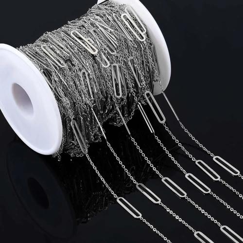 Stainless Steel Jewelry Chain 304 Stainless Steel Vacuum Ion Plating & DIY Sold By Bag