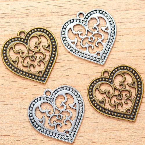 Zinc Alloy Heart Pendants plated DIY Sold By Bag