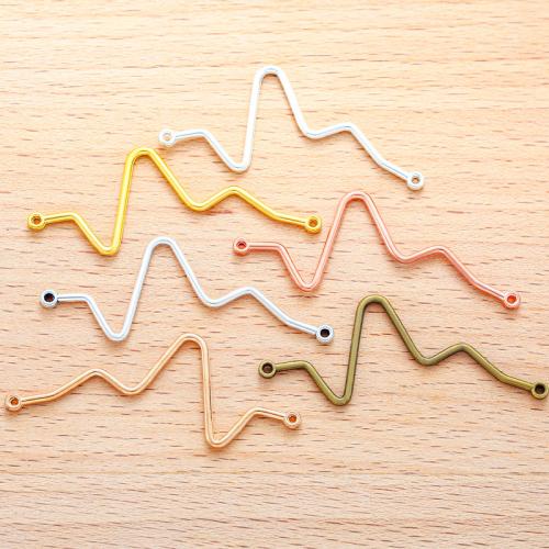 Zinc Alloy Connector Electrocardiographic plated DIY & 1/1 loop Sold By Bag