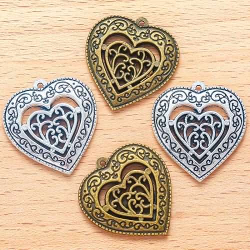 Zinc Alloy Heart Pendants plated DIY Sold By Bag