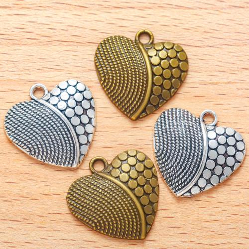 Zinc Alloy Heart Pendants plated DIY Sold By Bag