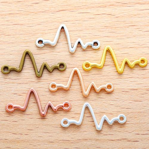 Zinklegering Connector, Zinc Alloy, Elektrocardiografisch, plated, DIY & 1/1 lus, meer kleuren voor de keuze, 35x10mm, 100pC's/Bag, Verkocht door Bag