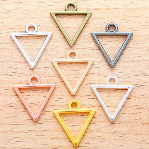 Zinc Alloy Pendants Triangle plated DIY Sold By Bag