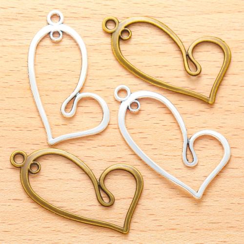 Zinc Alloy Heart Pendants plated DIY Sold By Bag