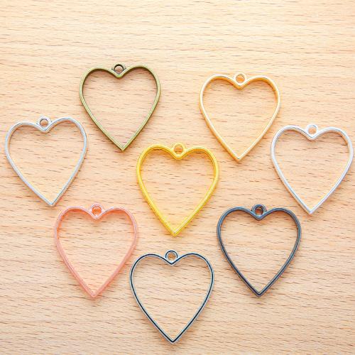 Zinc Alloy Heart Pendants plated DIY Sold By Bag