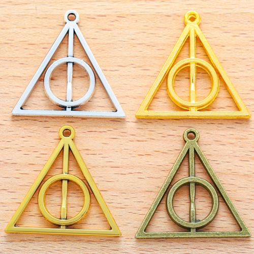 Zinc Alloy Pendler, Triangle, forgyldt, du kan DIY, flere farver til valg, 32x31mm, 100pc'er/Bag, Solgt af Bag