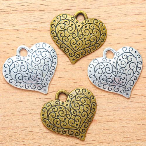 Pendentifs coeur en alliage de zinc, Placage, DIY, plus de couleurs à choisir, 26x27mm, 100PC/sac, Vendu par sac