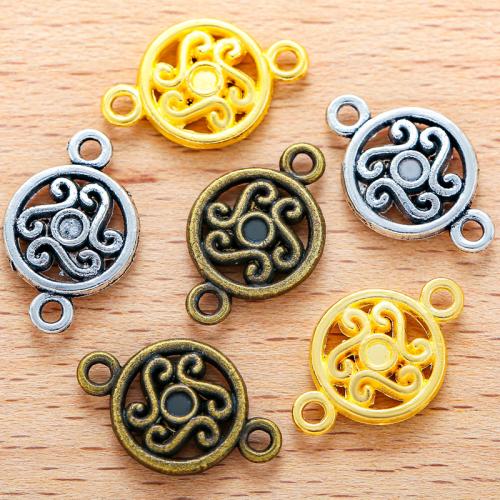 Zinc Alloy Connector Round plated DIY & 1/1 loop Sold By Bag