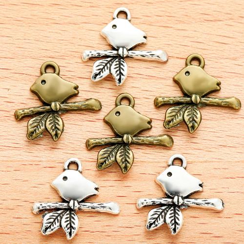 Zinc Alloy Animal Pendants Bird plated DIY Sold By Bag