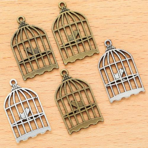 Zinc Alloy Pendler, Cage, forgyldt, du kan DIY, flere farver til valg, 26x16mm, 100pc'er/Bag, Solgt af Bag