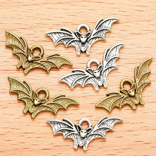 Zinc Alloy Animal Pendler, Bat, forgyldt, du kan DIY, flere farver til valg, 21x10mm, 100pc'er/Bag, Solgt af Bag