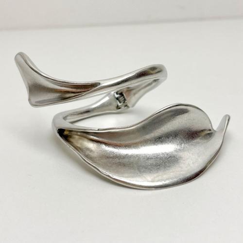 Zinc Alloy Bangle Leaf plated fashion jewelry & for woman Inner about . Sold By PC