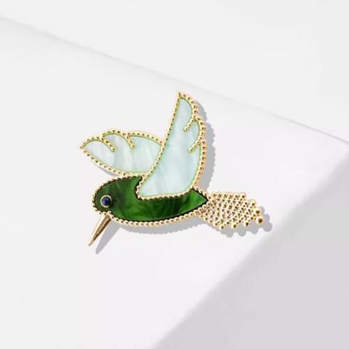 Zinc Alloy Brooches plated for woman & enamel golden Sold By PC