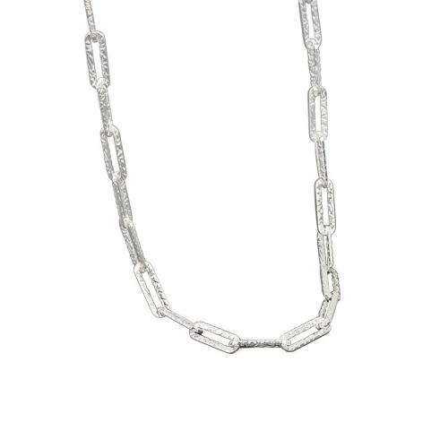 Collier en laiton, Placage, pour femme, argent, Longueur Environ 21-50 cm, Vendu par PC