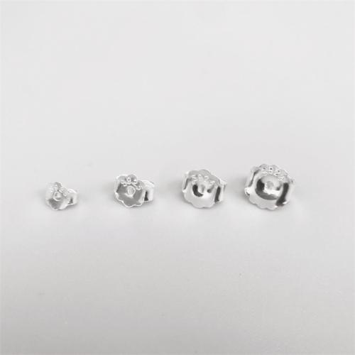 925 Sterling Silver Ear Nut Component DIY Sold By Pair