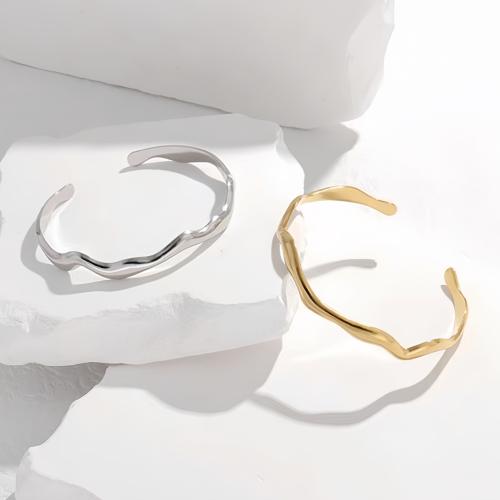 Rozsdamentes acél bangle, 304 rozsdamentes acél, divat ékszerek & a nő, több színt a választás, Belső átmérő:Kb 55mm, Által értékesített PC