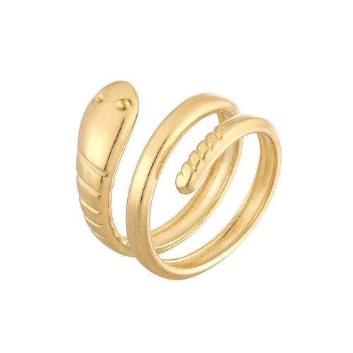 Stainless Steel Finger Ring 304 Stainless Steel Snake fashion jewelry & for woman inside diameter 17mm Sold By PC