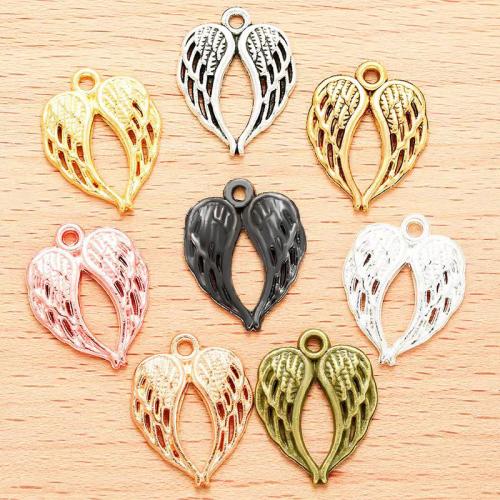 Wing Shaped Zinc Alloy Pendants plated DIY Sold By Bag