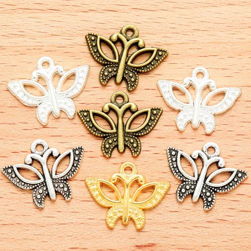 Zinc Alloy Animal Pendler, Butterfly, forgyldt, du kan DIY, flere farver til valg, 19x15.50mm, 100pc'er/Bag, Solgt af Bag