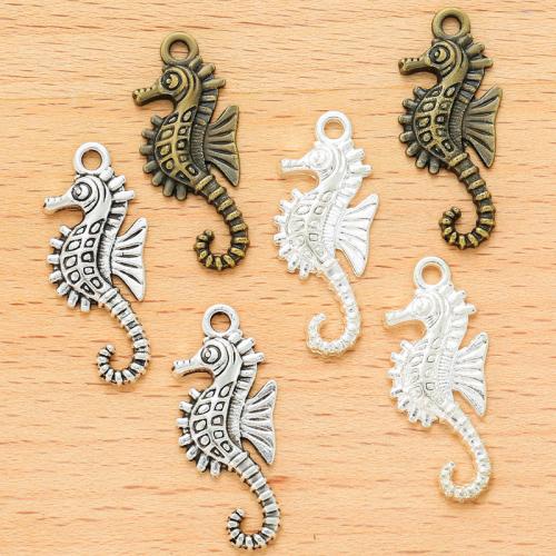 Zink Alloy Animal Hängen, Seahorse, plated, DIY, fler färger för val, 29x12mm, 100PC/Bag, Säljs av Bag