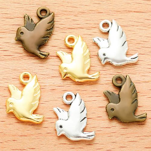 Zinklegering Animal Hangers, Zinc Alloy, Vogel, plated, DIY, meer kleuren voor de keuze, 13x12mm, 100pC's/Bag, Verkocht door Bag