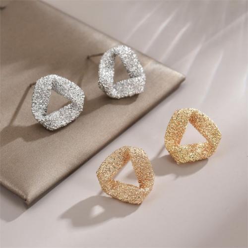 Brass Stud Earring Triangle plated fashion jewelry nickel lead & cadmium free Sold By Pair