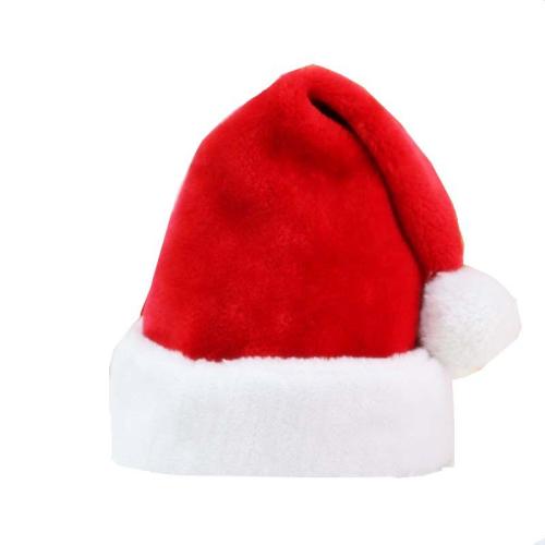 Cloth Christmas Hat with Plush red Sold By PC