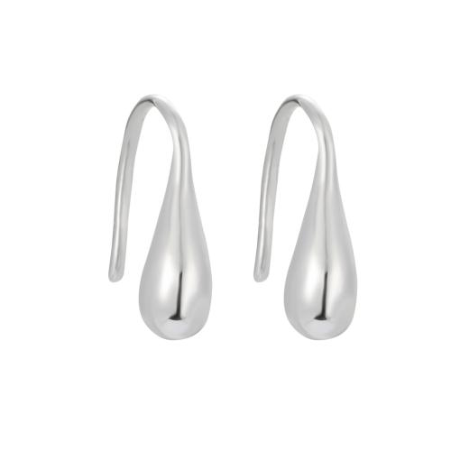 925 Sterling Silver Drop -øreringe, 925 Sterling Sølv, mode smykker & for kvinde, 18.30mm, Solgt af par