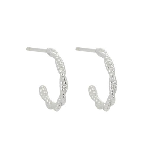 Sterling Silver Jewelry Earring, 925 Sterling Silver, jewelry faisin & do bhean, 12.40x13.20mm, Díolta De réir Péire