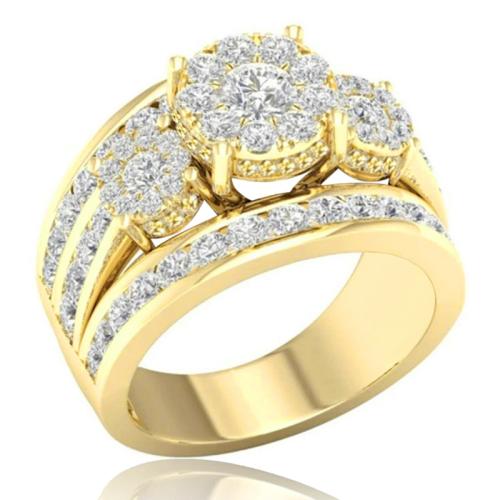 Kubieke Circonia Micro Pave Brass Ring, Messing, verschillende grootte voor keus & micro pave zirconia & voor vrouw, Verkocht door PC