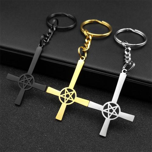 Stainless Steel Key Clasp 304 Stainless Steel Cross fashion jewelry & Unisex Sold By PC