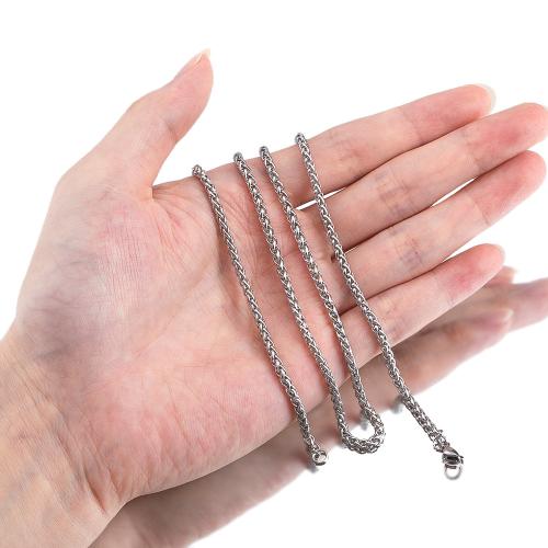 Stainless Steel Necklace Chain 304 Stainless Steel DIY original color Sold By Bag