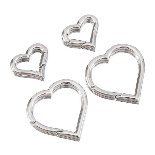 Stainless Steel Jewelry Clasp 304 Stainless Steel Heart DIY original color Sold By PC