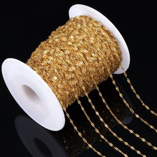 Stainless Steel Jewelry Chain 304 Stainless Steel Vacuum Ion Plating DIY golden Sold By Bag