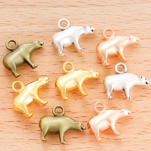 Zinc Alloy Animal Pendants Bear plated DIY Sold By Bag