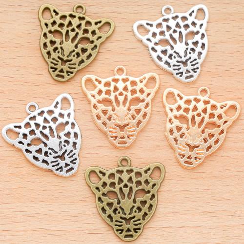 Zinc Alloy Animal Pendants Leopard plated DIY Sold By Bag