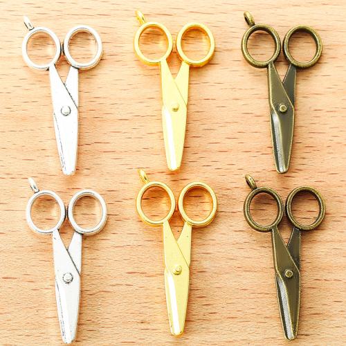 Zinc Alloy Scissors Pendants plated DIY Sold By Bag