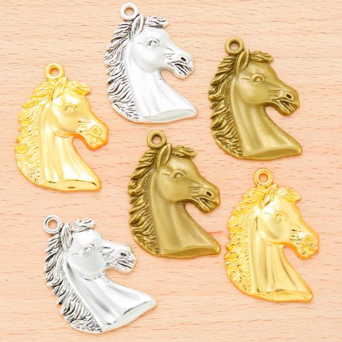 Zinc Alloy Animal Pendants Horse plated DIY Sold By Bag