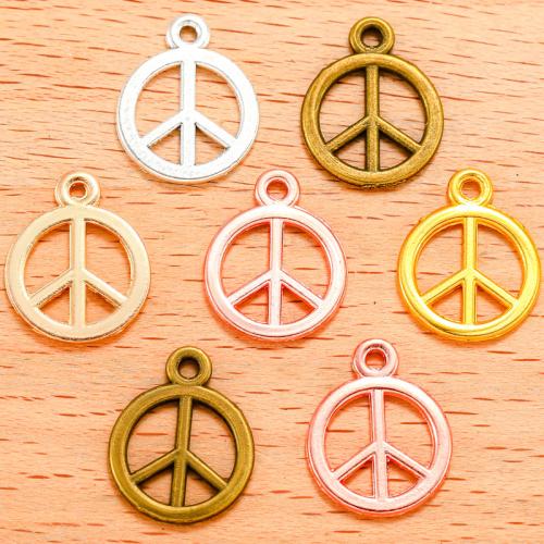 Zink Alloy Halsband, Peace Logo, plated, DIY, fler färger för val, 15.50x12mm, 100PC/Bag, Säljs av Bag