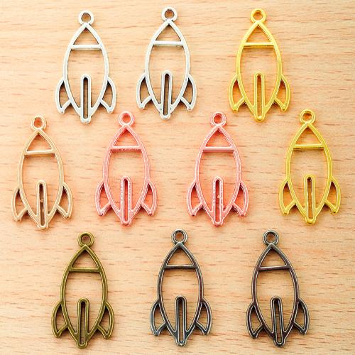 Zinklegering Hangers, Zinc Alloy, Raket, plated, DIY, meer kleuren voor de keuze, 30x16mm, 100pC's/Bag, Verkocht door Bag