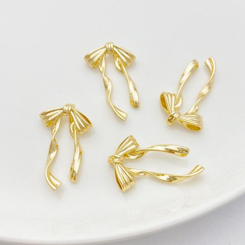 Brass Jewelry Pendants Bowknot plated DIY gold Sold By PC