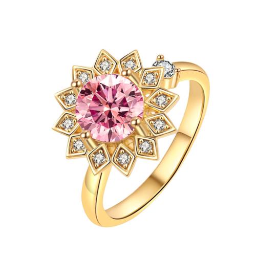 Cubic Zirconia Micro Pave Brass Ring plated micro pave cubic zirconia & for woman Sold By PC