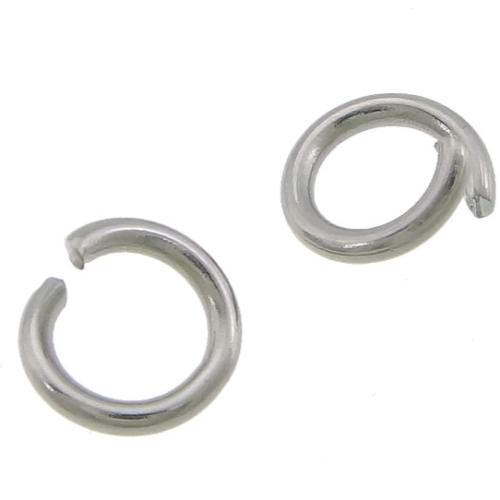 Rostfritt stål sluten ring, 304 rostfritt stål, ursprungliga färgen, 6x1mm, Ca 10000PC/Bag, Säljs av Bag