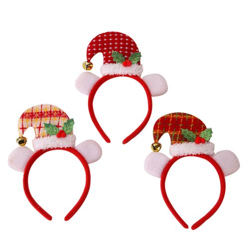 Napped Fabric Hair Band with Sponge Christmas Design Sold By PC