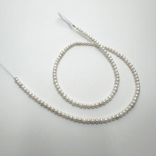 Krumpir Kulturan Slatkovodni Pearl perle, možete DIY, bijel, 3-4mm, Prodano Per Približno 37 cm Strand