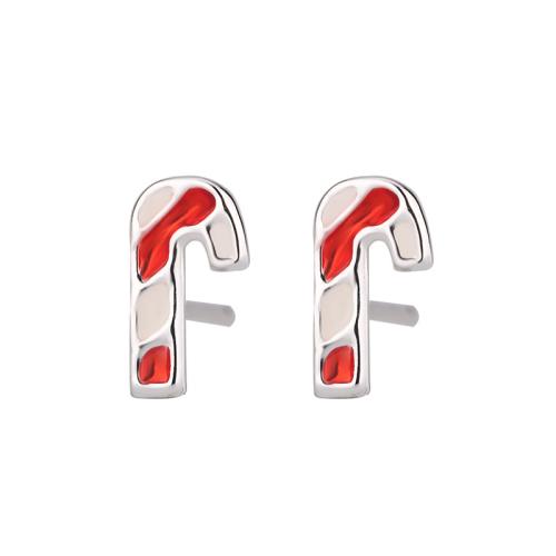 Christmas Earrings 925 Sterling Silver Christmas Design & fashion jewelry & for woman 8.40mm Sold By Pair